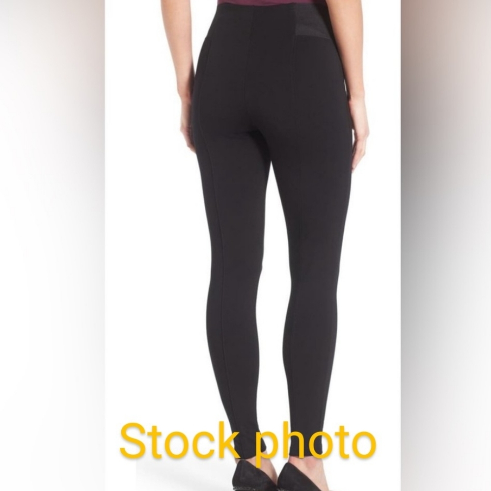 HALOGEN High-Waist Ponte Ankle Stretch Seamed Leggings - Picture 4 of 7